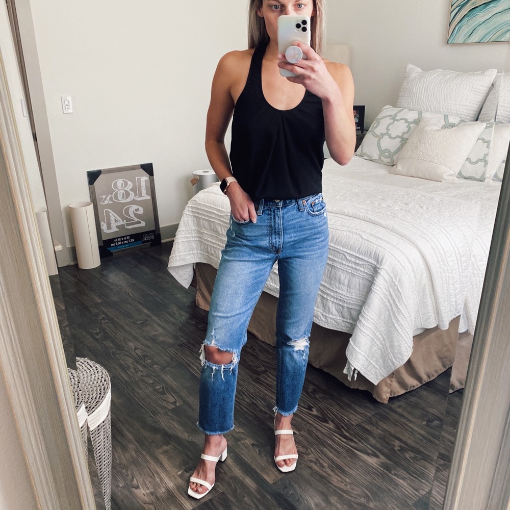 Naked Zebra Black Top